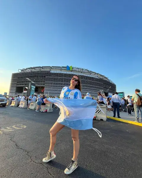 Pampita en la Copa América 2024.