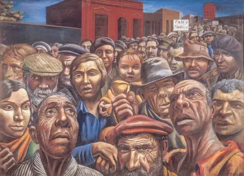 Manifestación parte de una reelaboración de los postulados del muralismo según la idea de Berni. Manifestación parte de una reelaboración de los postulados del muralismo según la idea de Berni.