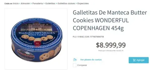 Galletitas danesas importadas. Galletitas danesas importadas.