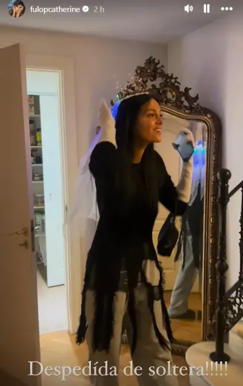Oriana Sabatini lista para su despedida de soltera.