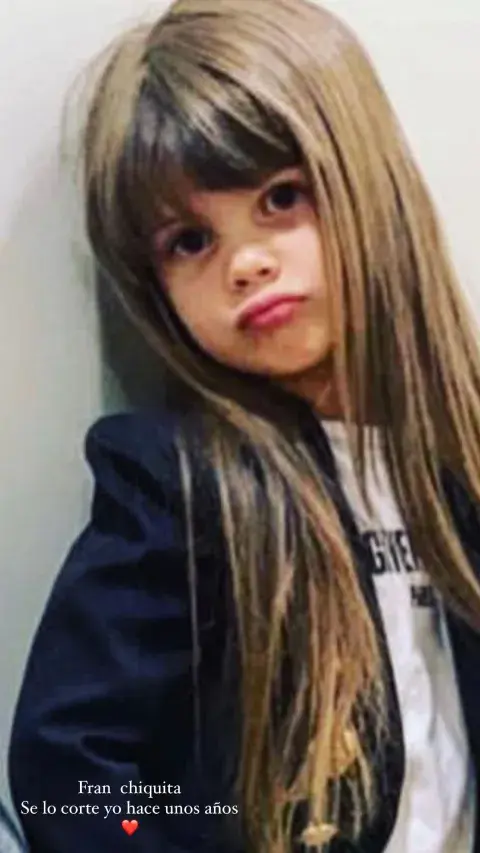 Francesca Icardi cuando tenía flequillo.