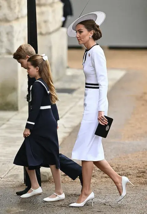 Kate Middleton en el desfile Trooping the Colour, el 15 de junio en Londres.
