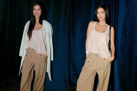Zaira Nara con un look en tonos camel Zaira Nara con un look en tonos camel