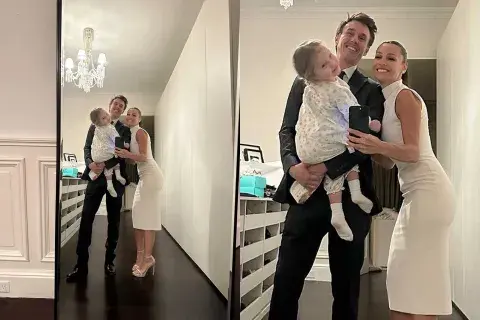 Pampita y su marido con su hija Anita Pampita y su marido con su hija Anita