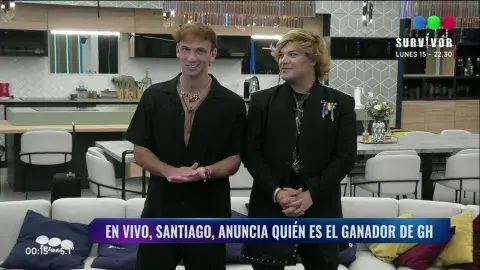 Fotografía de Bautista y Emmanuel en la final de Gran Hermano. Fotografía de Bautista y Emmanuel en la final de Gran Hermano.