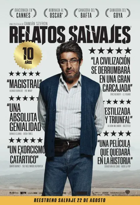 Ricardo Darín en el poster de Relatos Salvajes. Ricardo Darín en el poster de Relatos Salvajes.