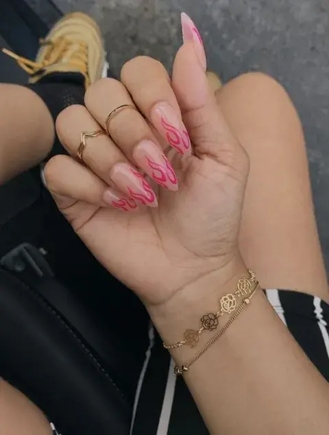 fire nail art fire nail art