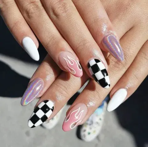 fire nail art fire nail art