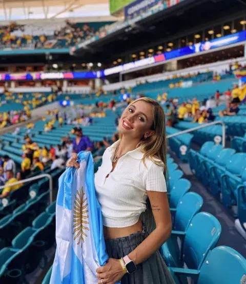 Morena Beltrán en la final de la Copa América 2024. Morena Beltrán en la final de la Copa América 2024.
