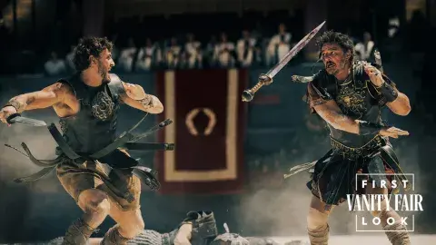 Fotografía de una de las escenas de Paul Mescal y Pedro Pascal en Gladiador 2. Fotografía de una de las escenas de Paul Mescal y Pedro Pascal en Gladiador 2.