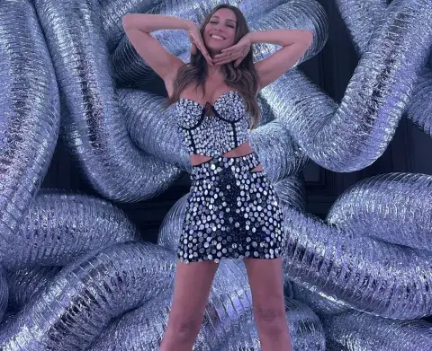 Pampita en evento de American Express. Pampita en evento de American Express.