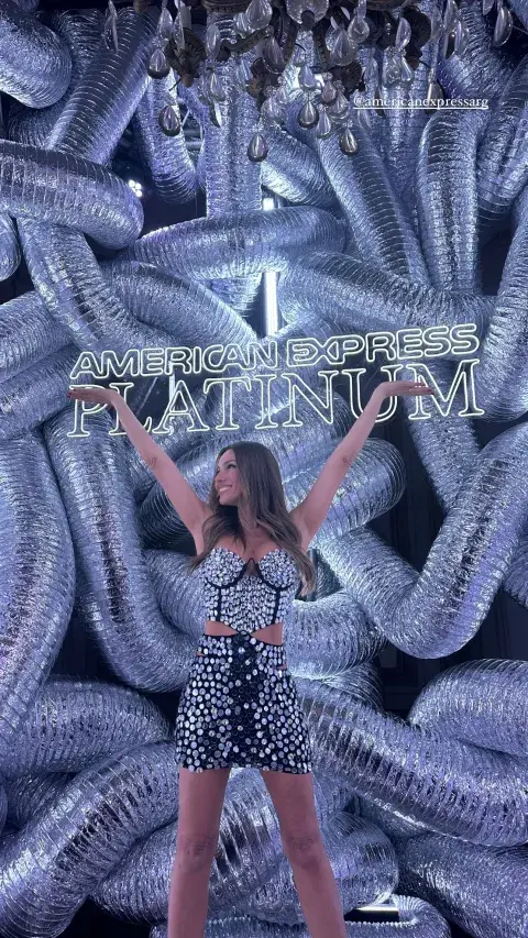 Pampita en evento de American Express. Pampita en evento de American Express.