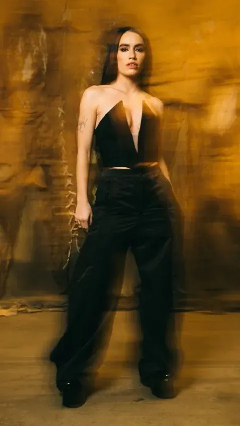 El look de Lali Espósito para su show con Dillom en el Movistar Arena. El look de Lali Espósito para su show con Dillom en el Movistar Arena.