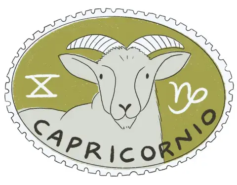 Ilustración del símbolo de Capricornio. Ilustración del símbolo de Capricornio.