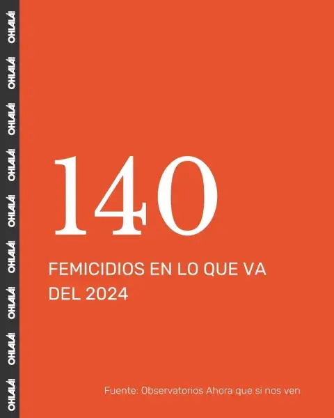 140 femicidios en lo que va de 2024 140 femicidios en lo que va de 2024
