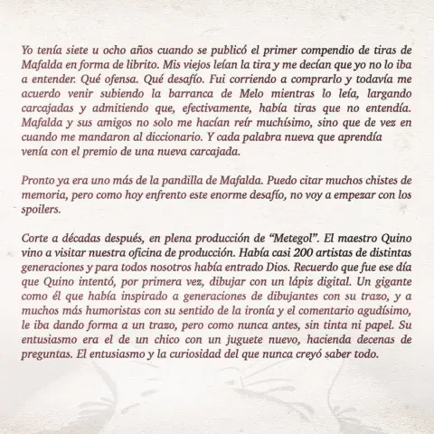 La palabra de Juan José Campanella sobre la serie de Mafalda.