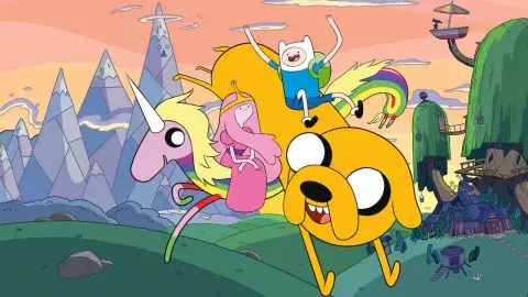 Foto de la serie de dibujos animados Hora de aventura. Foto de la serie de dibujos animados Hora de aventura.