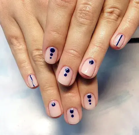 Navy nails. Navy nails.