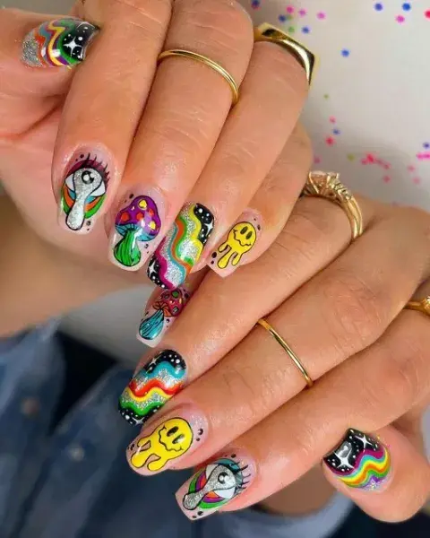 Psychedelic nails Psychedelic nails