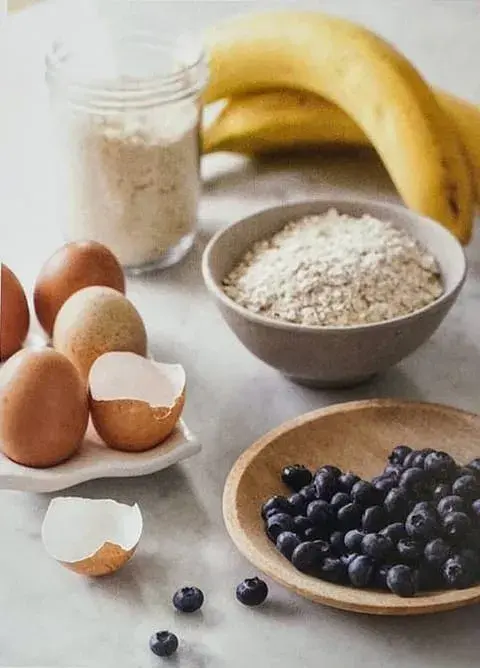 Pancakes de avena y arándanos, de Juliana Awada. Pancakes de avena y arándanos, de Juliana Awada.
