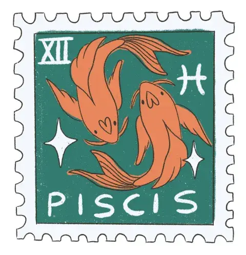 Ilustración del símbolo de Piscis. Ilustración del símbolo de Piscis.
