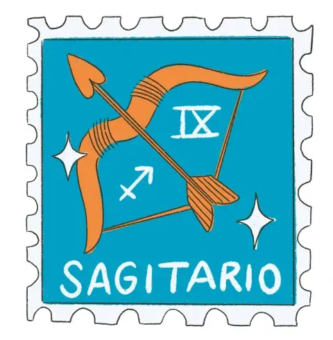 Ilustración del símbolo de Sagitario. Ilustración del símbolo de Sagitario.