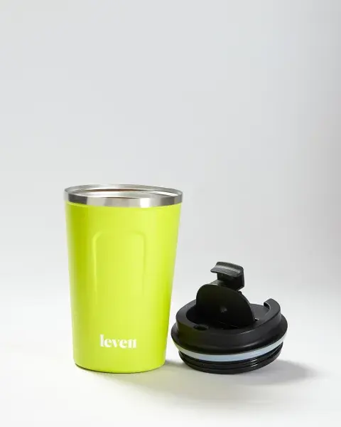 Vaso térmico Leven color lima: CALENTITO Y ECO Vaso térmico Leven color lima: CALENTITO Y ECO