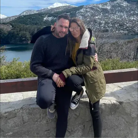 Imagen de Andrea Trofimczuk y su actual pareja. Imagen de Andrea Trofimczuk y su actual pareja.