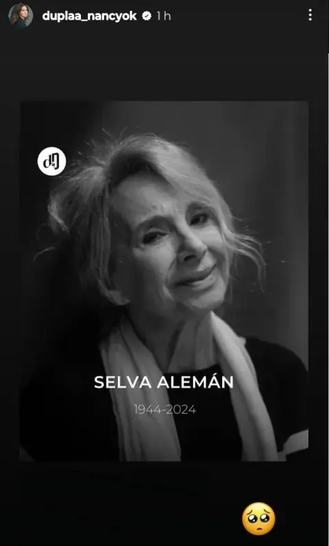 El posteo de Nancy Duplaá por la muerte de Selva Alemán.