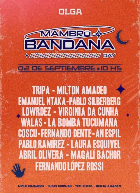 Póster del Bandana & Mambrú Day de OLGA. Póster del Bandana & Mambrú Day de OLGA.