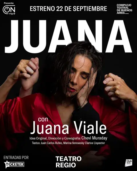 Poster de la obra de teatro de Juana Viale. Poster de la obra de teatro de Juana Viale.