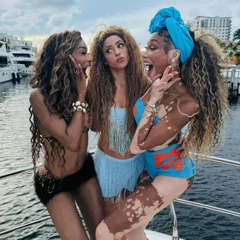 Foto de Shakira con Shannon y Winnie Harlow. Foto de Shakira con Shannon y Winnie Harlow.