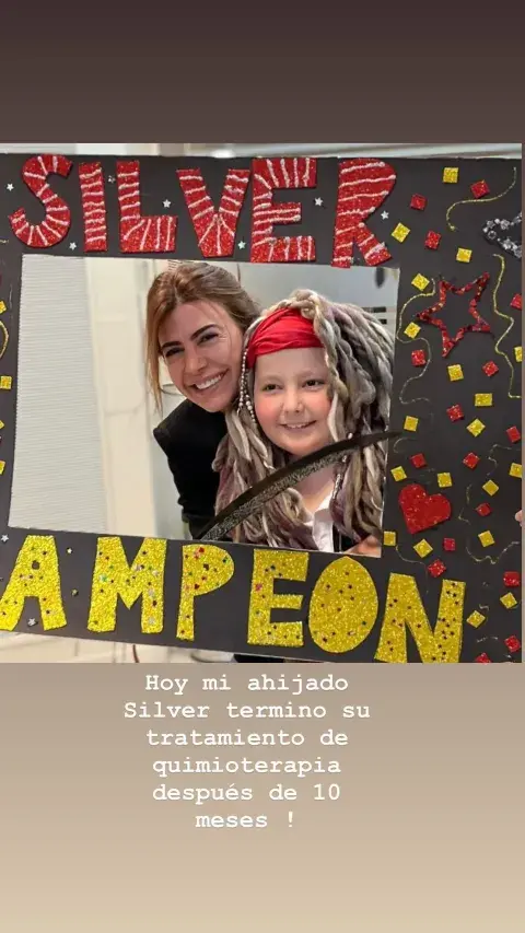 Captura de storie donde Juliana Awada cuenta que su ahijado Silver terminó la quimioterapia. Captura de storie donde Juliana Awada cuenta que su ahijado Silver terminó la quimioterapia.