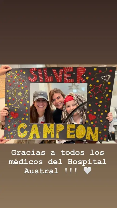 Captura de stoerie donde Juliana Awada cuenta que su ahijado Silver terminó la quimioterapia. Captura de stoerie donde Juliana Awada cuenta que su ahijado Silver terminó la quimioterapia.