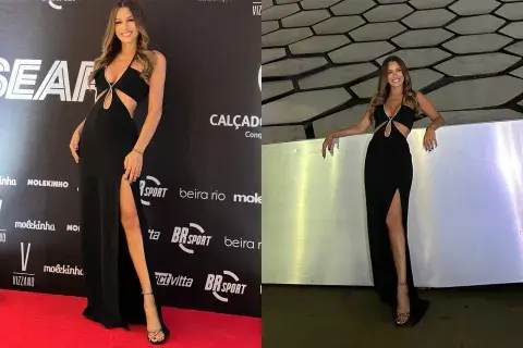 En las imágenes se la puede ver posando, más precisamente desde el Museo Sumaya de México con un vestido con escote en V con detalles de pedrería y brillos en la parte frontal En las imágenes se la puede ver posando, más precisamente desde el Museo Sumaya de México con un vestido con escote en V con detalles de pedrería y brillos en la parte frontal