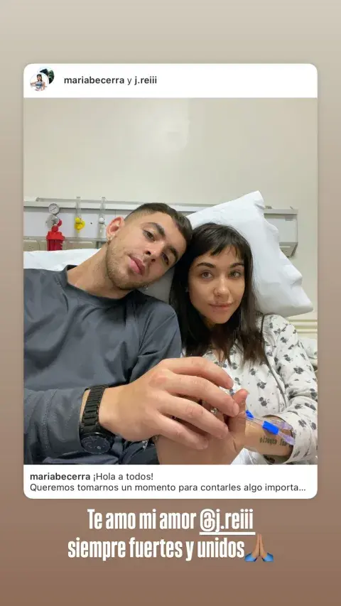 Captura de Storie de María Becerra respondiéndole con amor a J Rei. Captura de Storie de María Becerra respondiéndole con amor a J Rei.