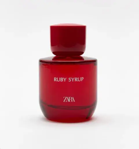 Envase de Ruby Syrup de Zara Envase de Ruby Syrup de Zara