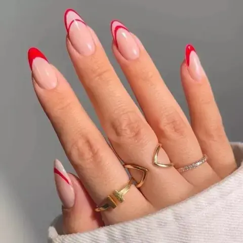 Uñas francesitas doble