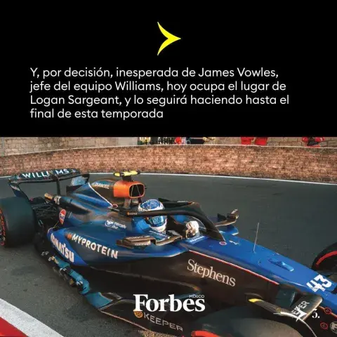 Franco Colapinto, tapa de Forbes México. Franco Colapinto, tapa de Forbes México.