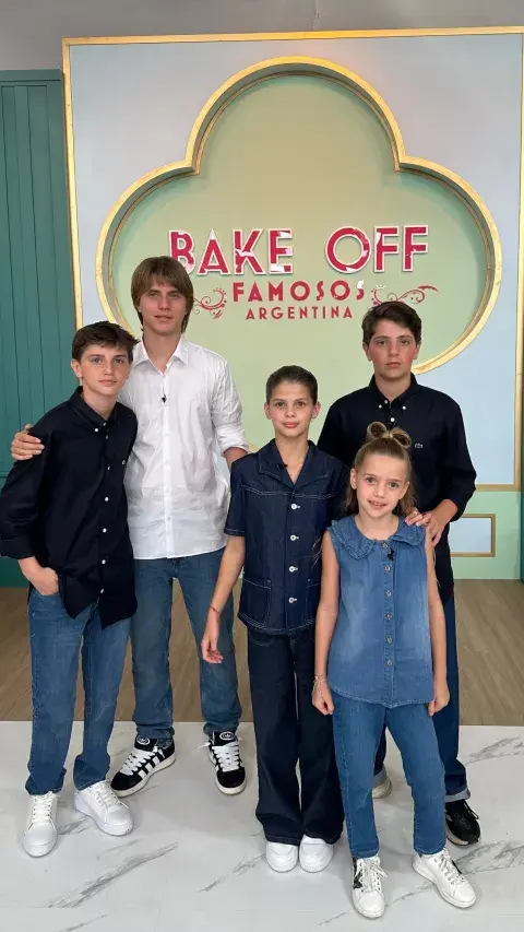 Foto de los hijos de Wanda Nara en Bake Off Famosos. Foto de los hijos de Wanda Nara en Bake Off Famosos.