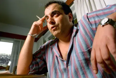 Jorge Lanata en una antigua redacción de Página 12, diario que dirigi Jorge Lanata en una antigua redacción de Página 12, diario que dirigi