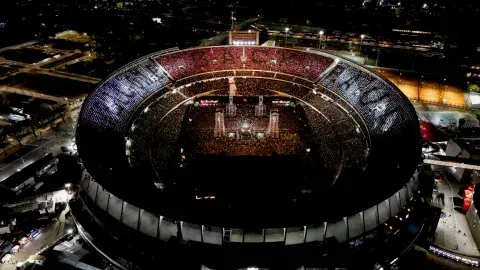 Las tribunas del Monumental desde el aire Las tribunas del Monumental desde el aire