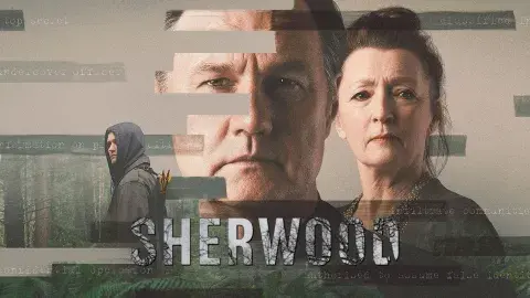 Poster de la serie Sherwood. Poster de la serie Sherwood.