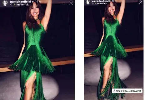 Uno de los últimos vestidos de la cápsula de Pampita y Mono Fuk Uno de los últimos vestidos de la cápsula de Pampita y Mono Fuk