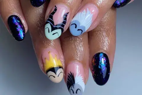 Las villanas de Disney presentes en el diseño de uñas 2025 Las villanas de Disney presentes en el diseño de uñas 2025
