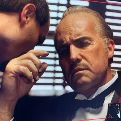 Billy Zane como Marlon Brando en la película Waltzing With Brando. Billy Zane como Marlon Brando en la película Waltzing With Brando.
