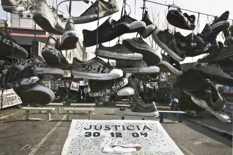 Imagen de homenaje por La tragedia de Cromañón. Imagen de homenaje por La tragedia de Cromañón.