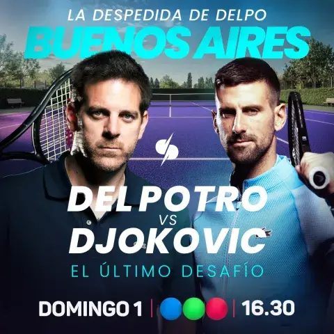 Poster del partido despedida de Del Potro en Telefe. Poster del partido despedida de Del Potro en Telefe.