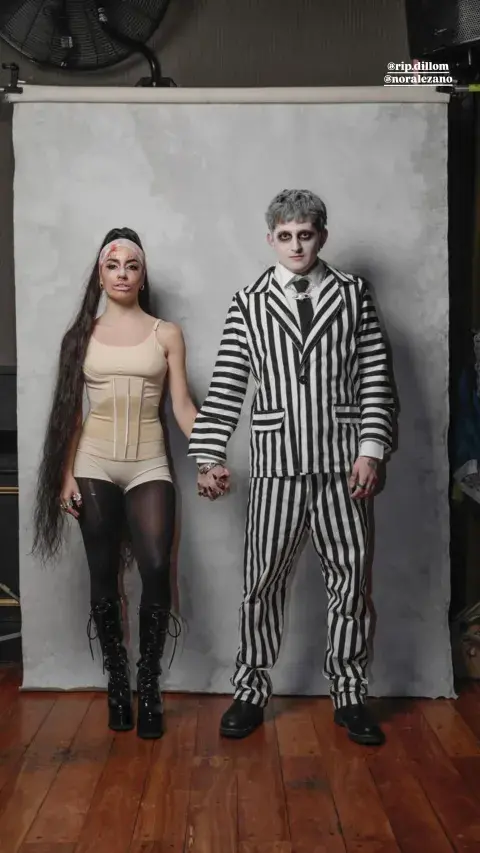 El disfraz de Lali Espósito y de Dillom en la fiesta de Halloween 2024. El disfraz de Lali Espósito y de Dillom en la fiesta de Halloween 2024.