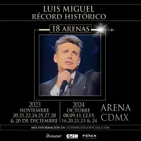 Póster de la gira de Luis Miguel.